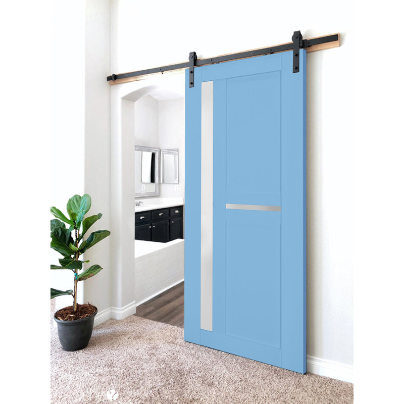 Porte de grange Veregio, 17 po x 79,5 po, Aigue-marine