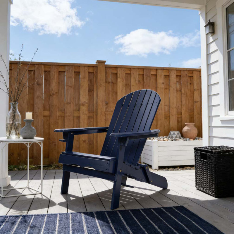 Chaise d'extérieur pliable, Bleu