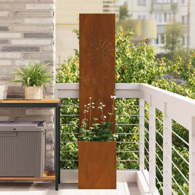 Planter Box, Rusty, 140cm H x 32cm W x 32cm D