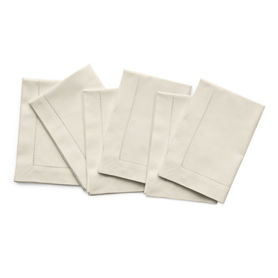 Cotton Linen Hemstitch Dinner Napkins