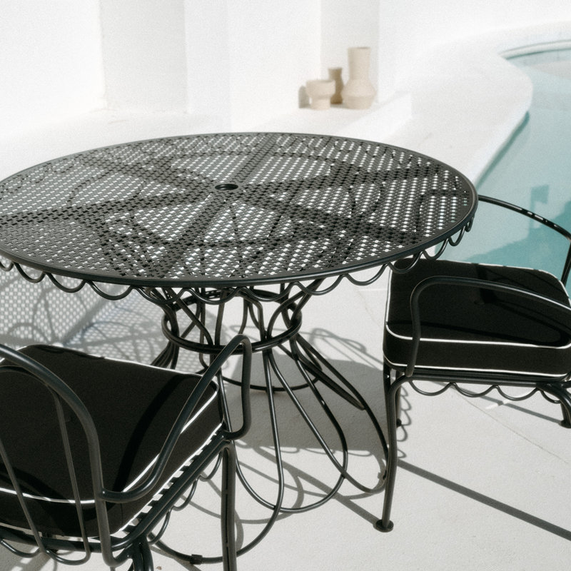 Outdoor Dining Table, Black