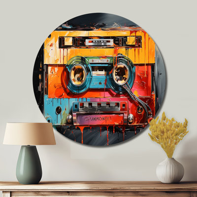Cassettes magnétiques - Art rond en métal
