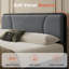 Lit plateforme capitonné en velours Dorrough-1308040330-1298385655