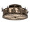 Rustic Lodge 4 - Light Semi Flush Mount