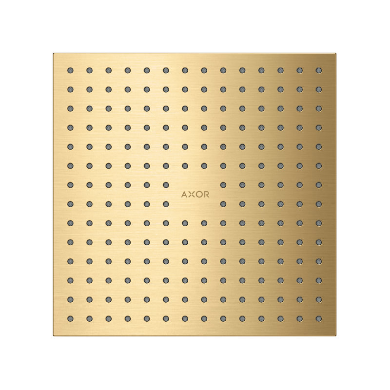 ShowerSolutions Square Showerhead 250 2-Jet, Brushed Gold Optic, 2.5 GPM