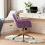 40 chaises inclinables pour le bureau, laine d'alpaga artificielle, base en métal doré 320 mm, violet, chaise réglable pour chambre à coucher violet, base 320 mm, réglable, inclinable-1209127503