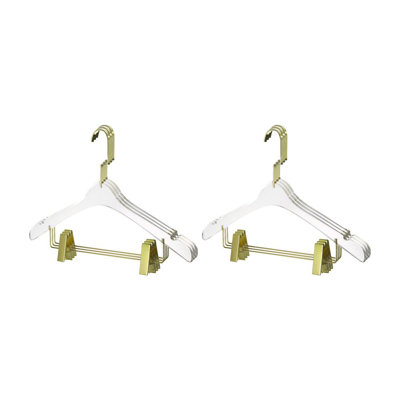 Cintres transparents en acrylique de qualité avec pinces en acrylique transparent pour un look luxueux