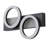 1-black white circular LED dimmable vanity light