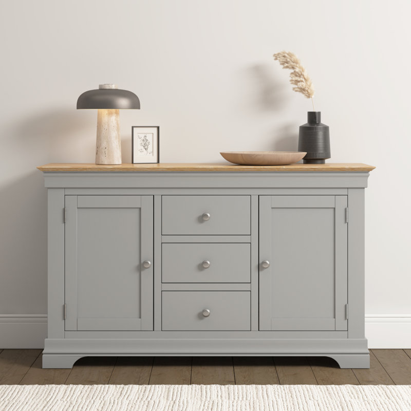 Adaleya 2 Door 3 Drawer Sideboard, Grey