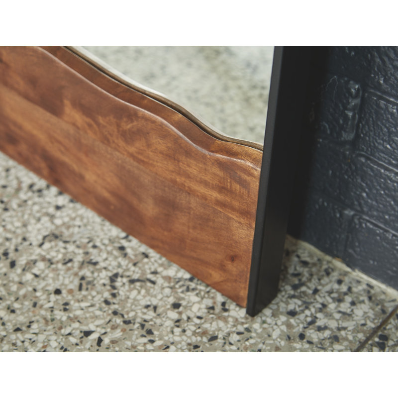 Larai Wood/Metal Rectangle Floor Mirror