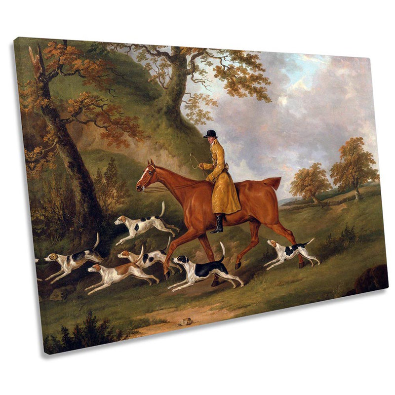 John Nost Sartorius Huntsman And Hounds - Wrapped Canvas Print, 40.6cm H x 61cm W x 2cm D