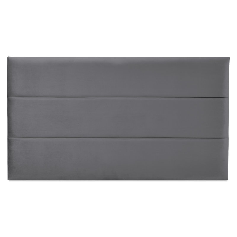 Franciszka Upholstered Velvet Headboard, Small Single (2'6), Steel