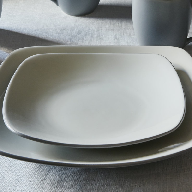 Noritake Colorwave Square Dinner Plates, 10-3/4", Slate
