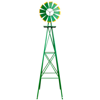 Outdoor Decorative Yard Windmill, Weather Resistant Solid Iron Wind Direction Indicator, Lawn Backyard Farm Garden Landscape Decor