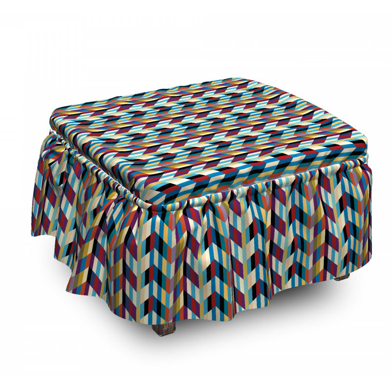 Box Cushion Ottoman Slipcover