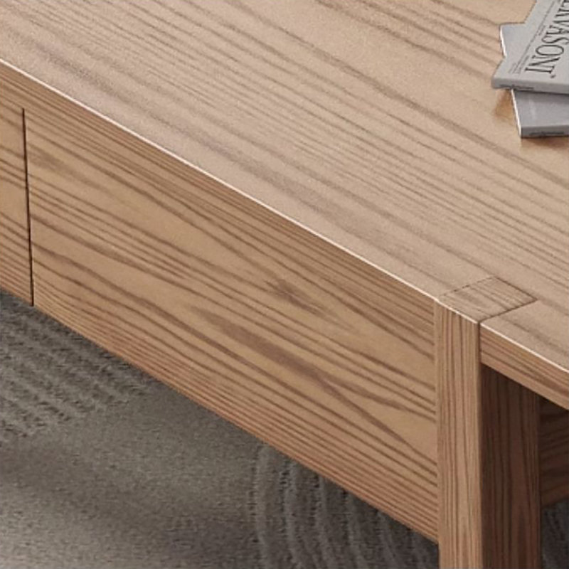 Table basse en bois massif avec rangement