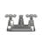 2-handle Bathroom Faucet with Drain Assembly