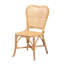 Chaise d'appoint en rotin brun naturel Pineapple