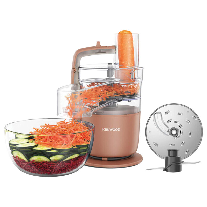 Kenwood 650W 1.3L MultiPro Go  Super Compact Food Processor Clay Red