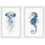 Jellyfish And Seahorse by Marmont Hill - 2 Piece Single Picture Frame Painting Set-1173318178