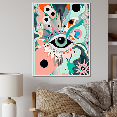 " Eye Of Consciousness Retro Illustration "