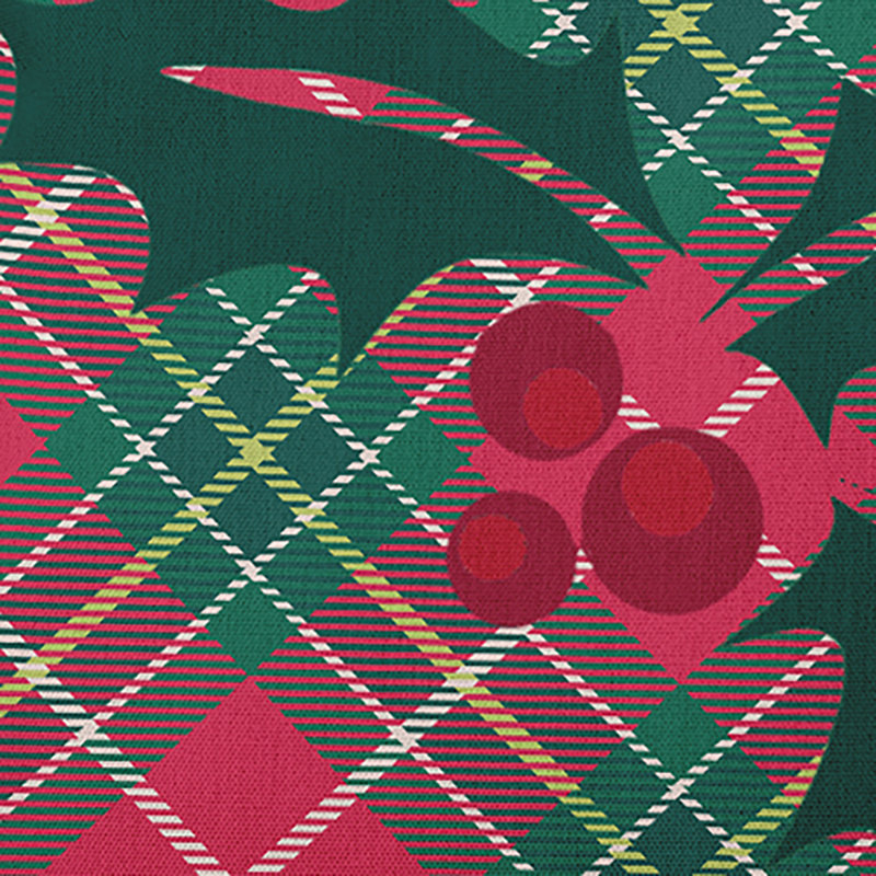 Plaid Polyester Indoor/Outdoor Throw Pillow, 16 po x 16 po, Carré