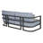Gala 56.5'' Wide Straight Aluminum Patio Sofa with Cushions