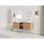 Meuble-lavabo mural 60 po avec lavabo d'art en céramique et 1 tablette de rangement, porte à fermeture en douceur, emballage KD, contreplaqué-1345887421