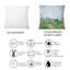 Carré, maison blanche avec toit rouge à la campagne - Coussin décoratif à imprimé traditionnel-60159143