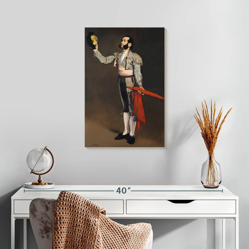 Leisha le Matador saluant 1866-1867, H 24 po x l 16 po
