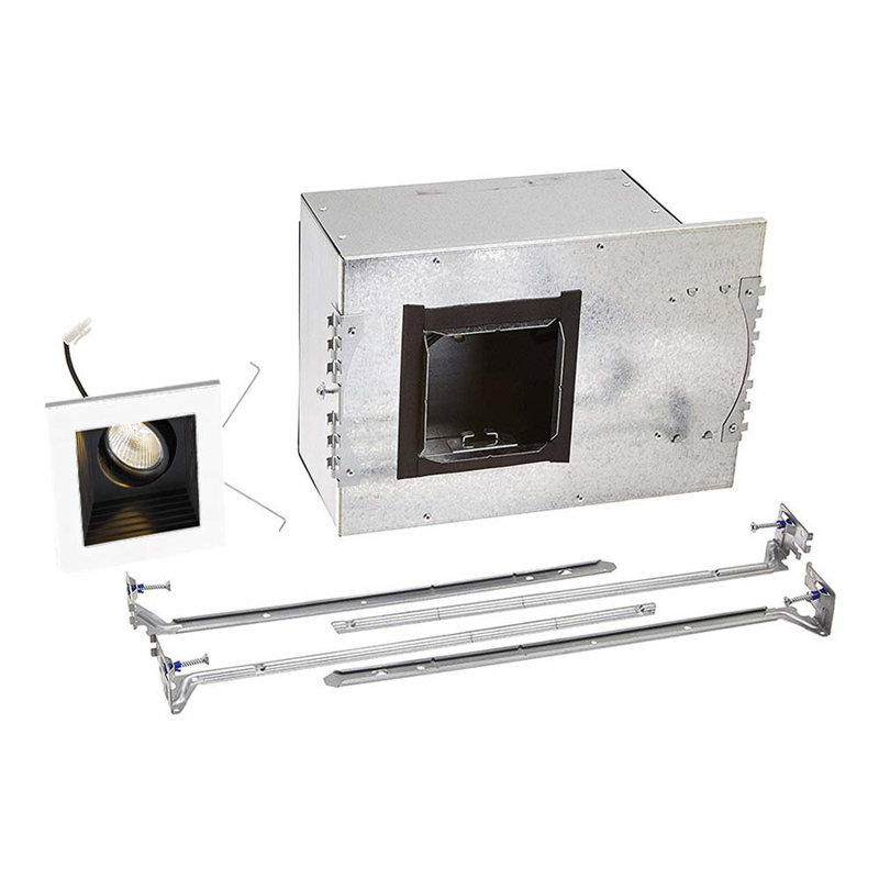 Mini ensemble d'éclairage à DEL encastré 3,5 po, 3500K, 45 °, Noir