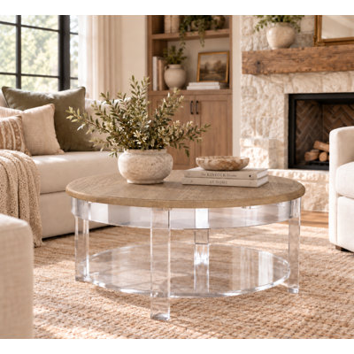 Solid Wood Top Coffee Table