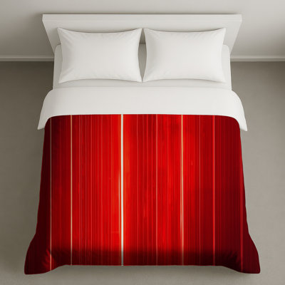 Red Vertical Lines Duvet Covers