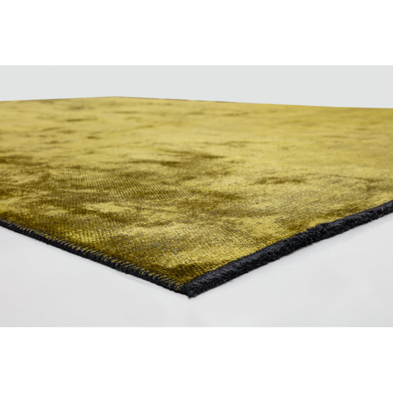 Rapture Yellow Abstract Luxury Area Rug, Rectangle 7'10" x 11'2"