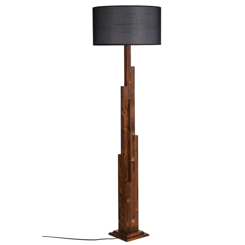 Thermia 160cm Brown Novelty Floor Lamp, Dark Grey
