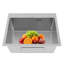 Ensemble d'évier de cuisine rectangulaire moderne en acier inoxydable avec tuyau d'évacuation moderne-123304706
