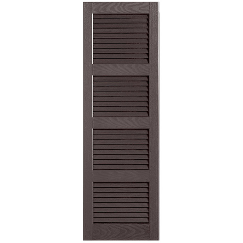 Paire de volets à persiennes droites, 9", 57 po, Chocolat