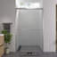 44 - 48 "x 76" porte de douche coulissante en aluminium à double cadre, verre trempé transparent de 1/4 po 6 mm, fini, conception imperméable, taille ajustable