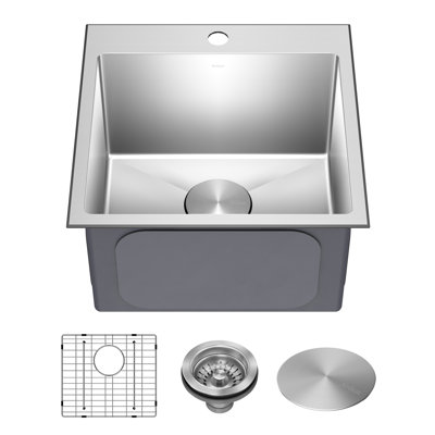 KRAUS Standart PRO Drop In 16 Gauge Bar Stainless Steel Kitchen Sink