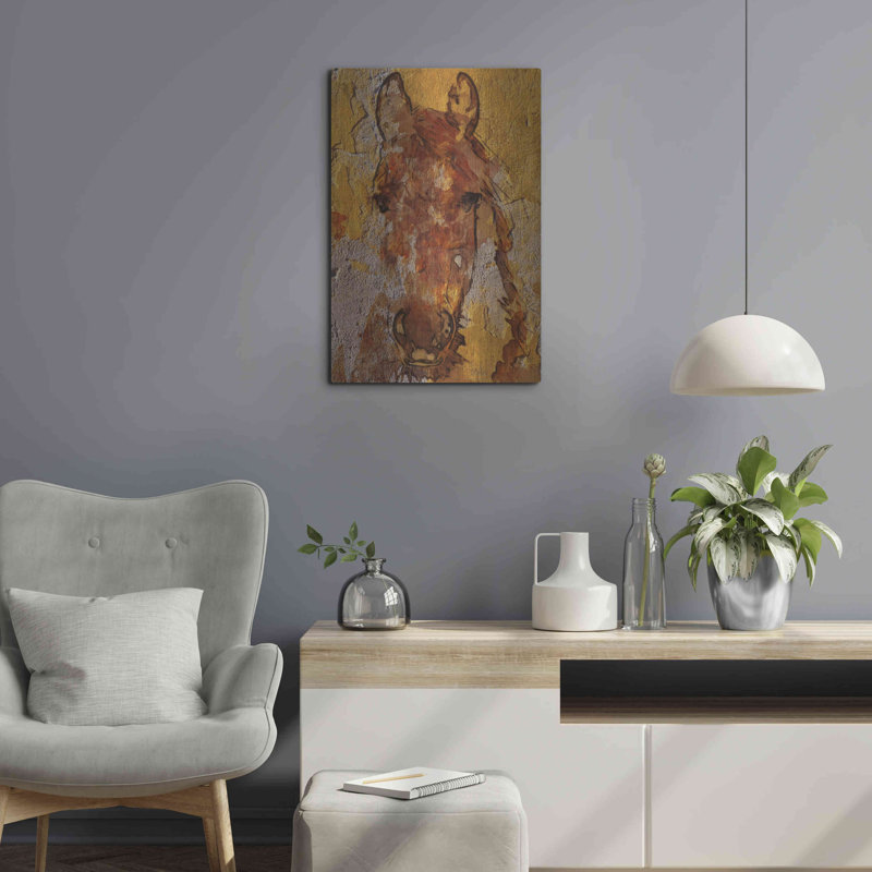 «Cheval jaune» par Irena Orlov, H 24 po x l 16 po