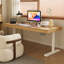 Bureau moderne et simple en bois massif à hauteur réglable et bureau électrique-130154582