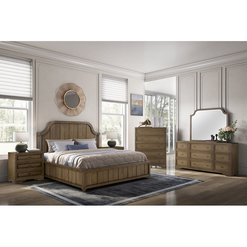 Commode 5 tiroirs Hickory - Amande, Brun