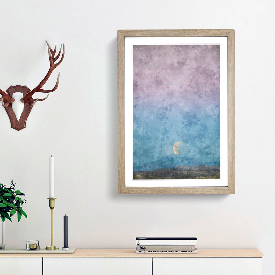 Super Blue Blood Moon Eclipse - Framed Print