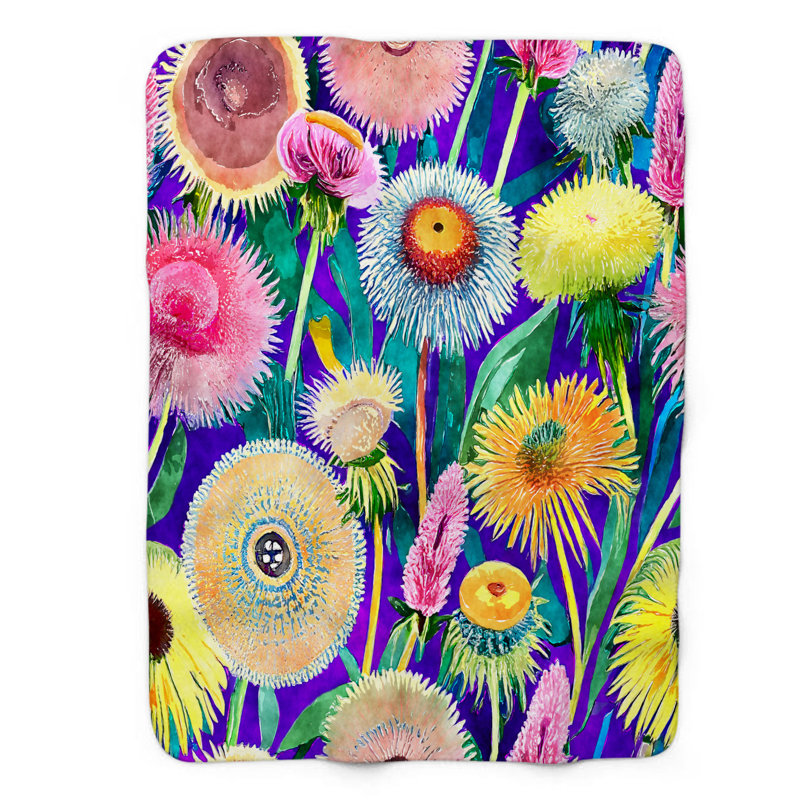 Jeté Vibrant Floral, L 50 po x L 60 po