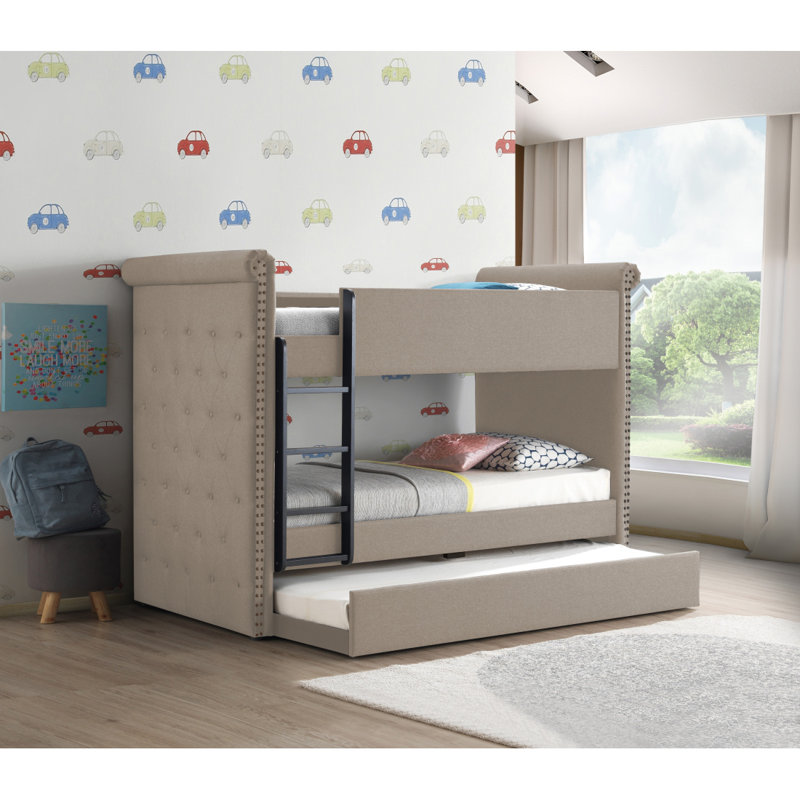 Lit superposé simple / simple avec couchette Romana II Beige