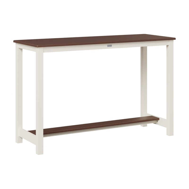 Table de bar en aluminium Berlin Gardens, Chocolate Brown, 38.5" H x 60" W x 22" D
