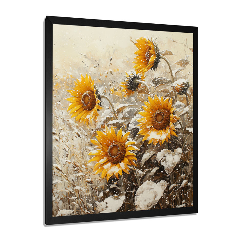 Dondrae - Floral Canvas Art Print, Noir, noir, noir, noir, H 20 po x l 12 po, Reproduction encadrée sans passe-partout