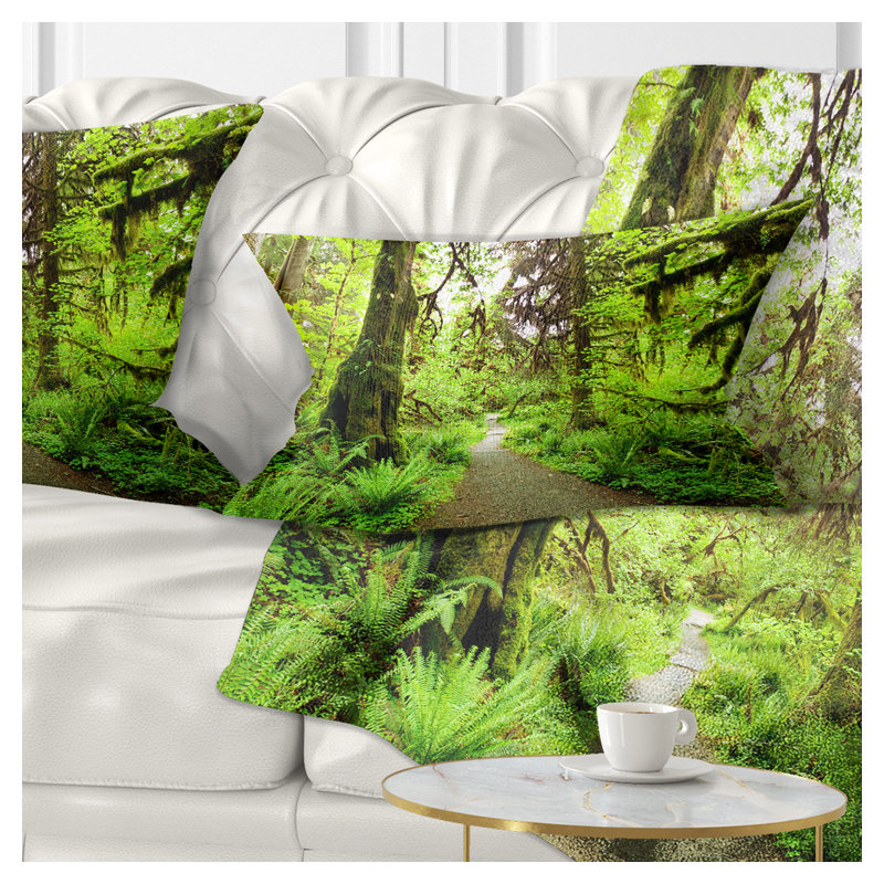 Coussin lombaire de forêt footpath de séquoia
