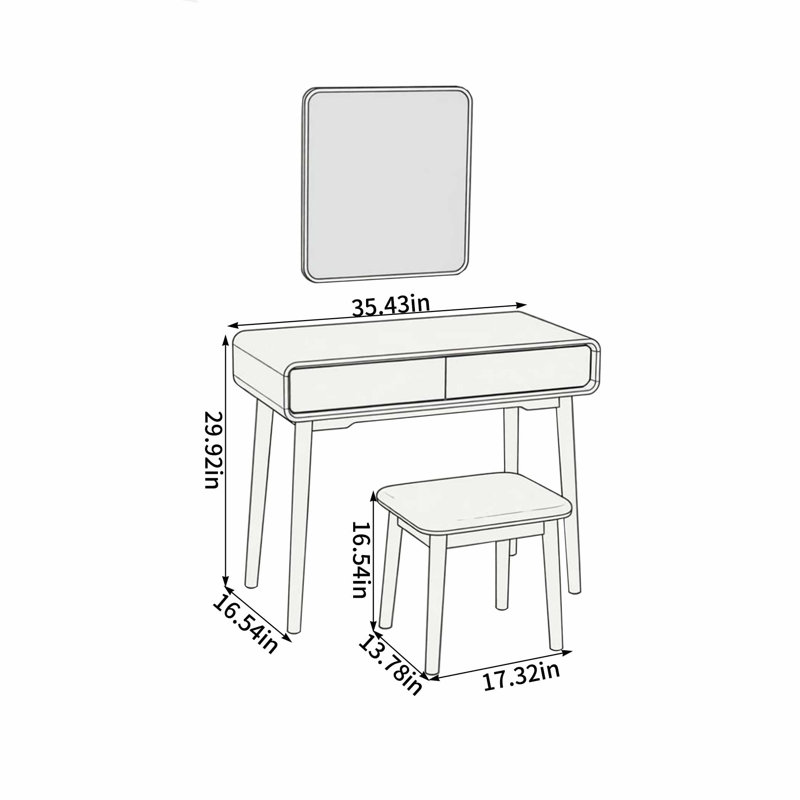 Italian style minimalist indoor dressing table