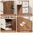 Makeup Vanity With LED Lighted Mirror & Power Outlet, Vanity Desk With 9 Drawers-691173002